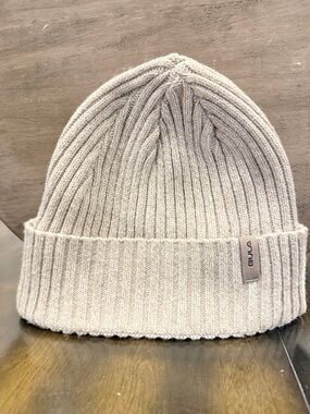 Bula Rib Knit Beanie Hat in Light Gray